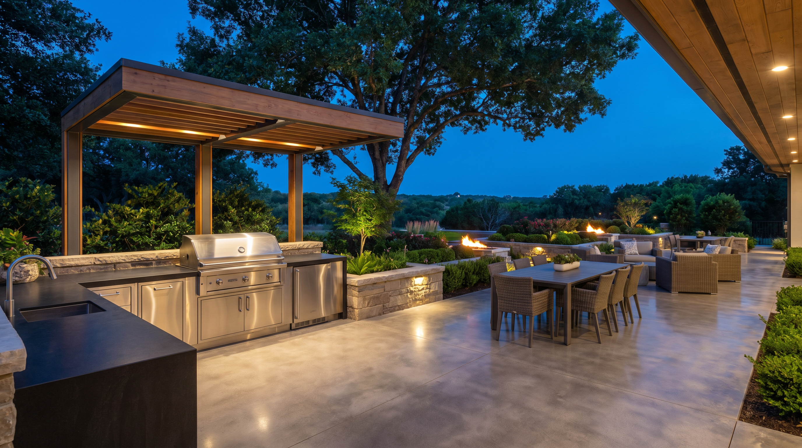 Cuisine extérieure Kube Kitchen premium 1 — outdoor haut de gamme Grand Ouest Cabinet Negotium